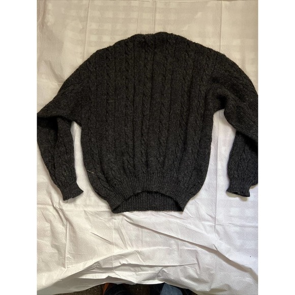 VINTAGE Jack Henry Alpaca Cable Knit Sweater Blue Men's Medium Pullover - Picture 7 of 7